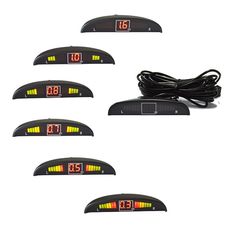 Buy EASY AUTO 4Eyes Silver Digital Parking Reverse Sensor System with LED Indicator Display